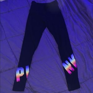 Rainbow pink sign leggings